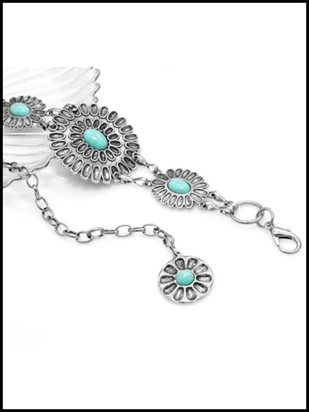 Metal Concho Chain Belt Western Cowgirl Waist Chain Belt for Dress